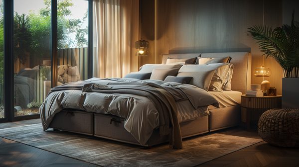 Améliorez votre espace avec un lit coffre élégant