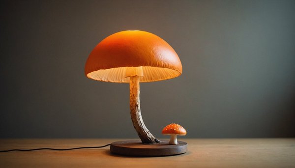 Ajoutez une touche rétro avec la lampe orange champignon
